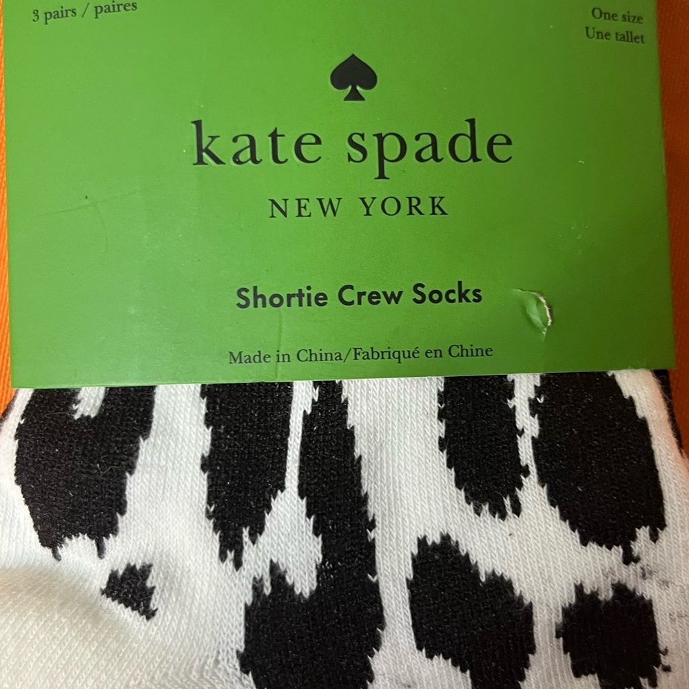 6/$25
Kate Spade Monochrome Animal Print and stripes Crew Socks 3 pack - Picture 3 of 11